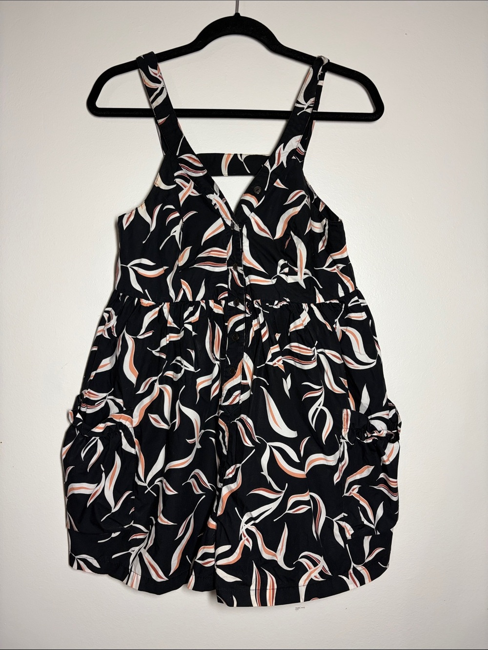 Anthro Hei Hei Floral Leaf Printed Romper Cotton